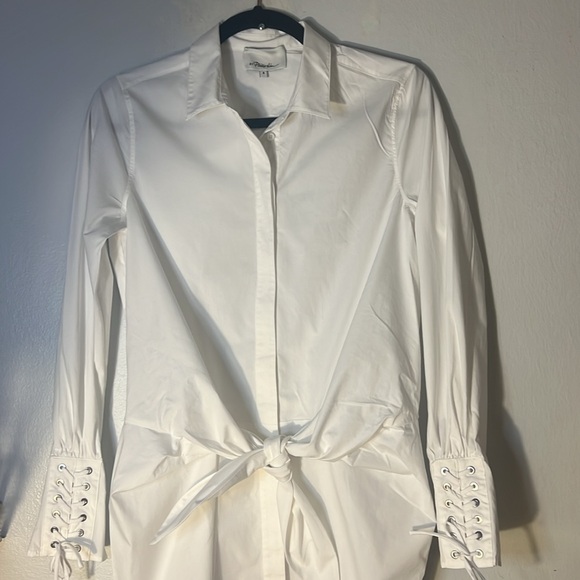 3.1 Philip Lim Longsleeves gathered front shirt size 4 - Picture 6 of 8